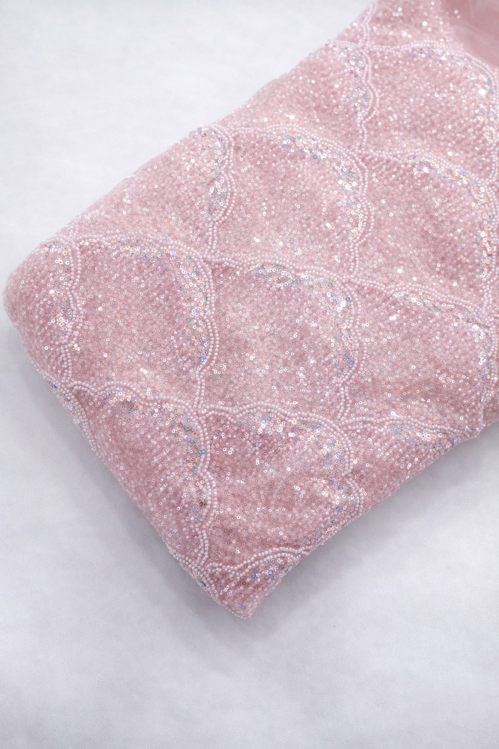 Handwork Net Embroidery With Pearl And Cutdana 54-inch width fabric