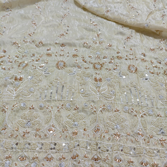 Cosmos Daman hand work fabric