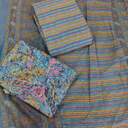 Cotton printed 3 pis set to 2.5 mtr cut bottom 2.25 mtr cut dupatta 2.25 mtr cut
