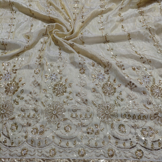 Cosmos Daman hand work fabric